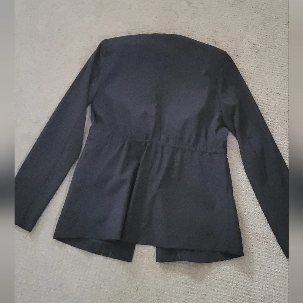 Simply Vera Vera Wang Drawstring Waist Satin Blazer - Picture 5 of 15